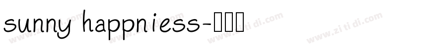 sunny happniess字体转换